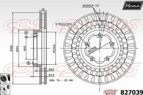 Maxtech 827039.6060 - Disque de frein cwaw.fr