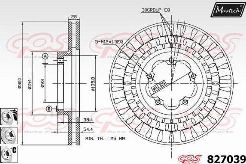 Maxtech 827039.6880 - Disque de frein cwaw.fr