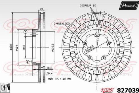 Maxtech 827039.0080 - Disque de frein cwaw.fr