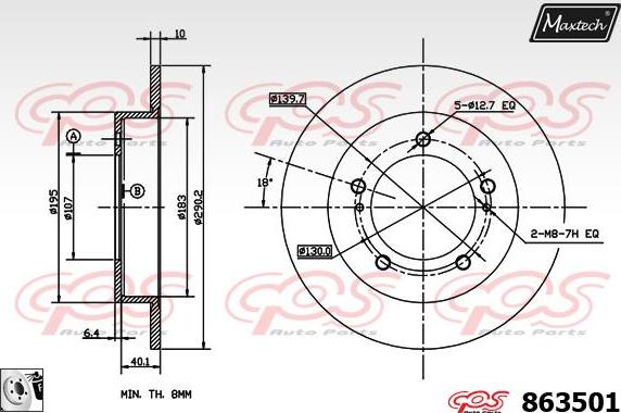 Maxtech 827039 - Disque de frein cwaw.fr