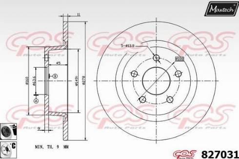 Maxtech 827031.6060 - Disque de frein cwaw.fr