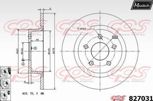 Maxtech 827031.6880 - Disque de frein cwaw.fr