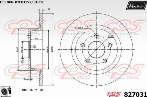 Maxtech 827031.0060 - Disque de frein cwaw.fr