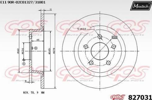 Maxtech 827031.0000 - Disque de frein cwaw.fr