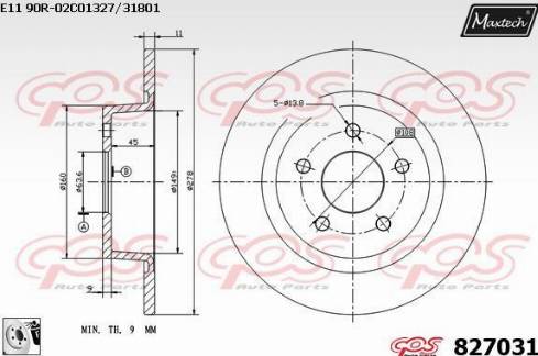 Maxtech 827031.0080 - Disque de frein cwaw.fr