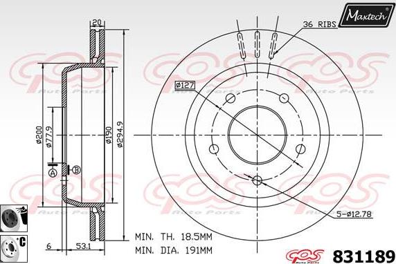 Maxtech 827033 - Disque de frein cwaw.fr