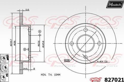 Maxtech 827021.6880 - Disque de frein cwaw.fr