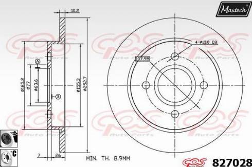 Maxtech 827028.6060 - Disque de frein cwaw.fr