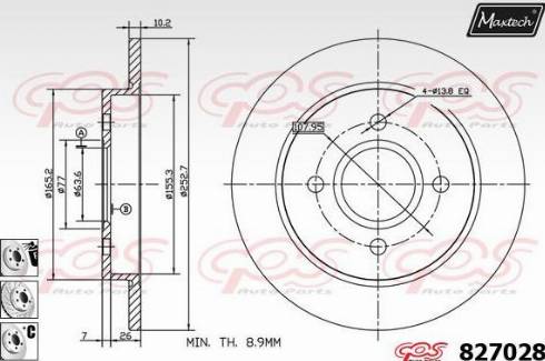 Maxtech 827028.6880 - Disque de frein cwaw.fr