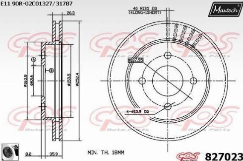 Maxtech 827023.0060 - Disque de frein cwaw.fr