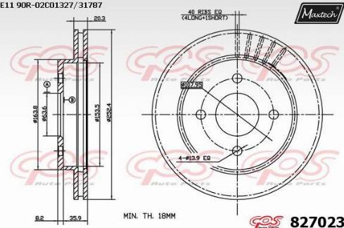 Maxtech 827023.0000 - Disque de frein cwaw.fr