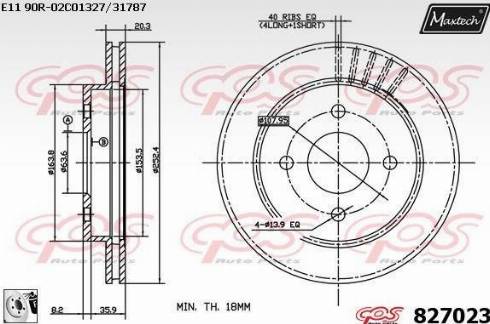 Maxtech 827023.0080 - Disque de frein cwaw.fr