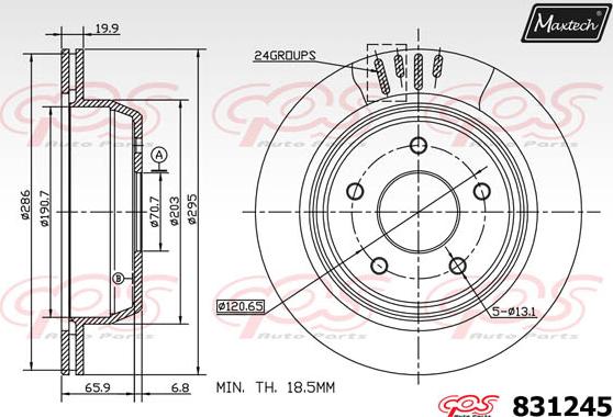 Maxtech 827023 - Disque de frein cwaw.fr