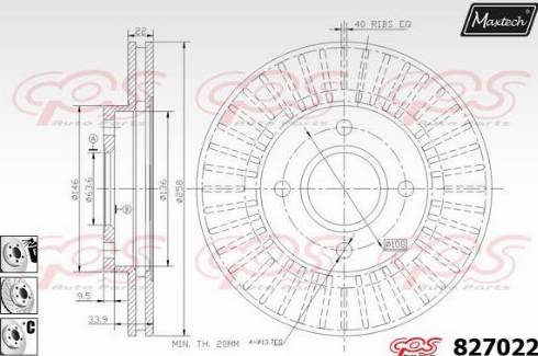 Maxtech 827022.6980 - Disque de frein cwaw.fr