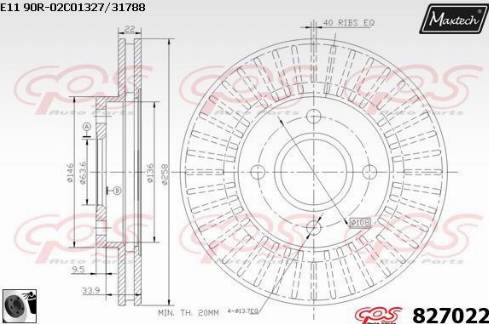 Maxtech 827022.0060 - Disque de frein cwaw.fr