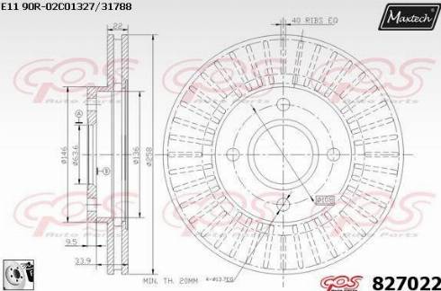 Maxtech 827022.0080 - Disque de frein cwaw.fr