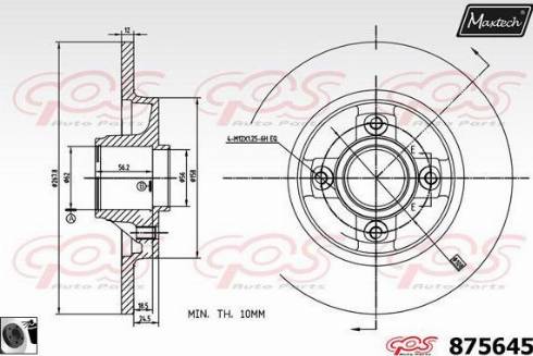 Maxtech 875645.0065 - Disque de frein cwaw.fr