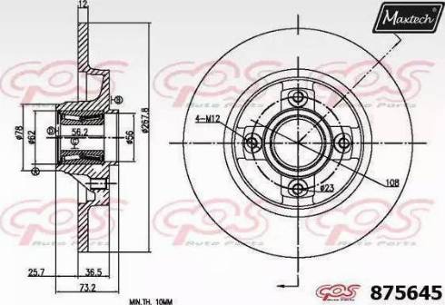 Maxtech 875645.0005 - Disque de frein cwaw.fr