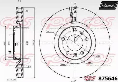 Maxtech 875646.0000 - Disque de frein cwaw.fr