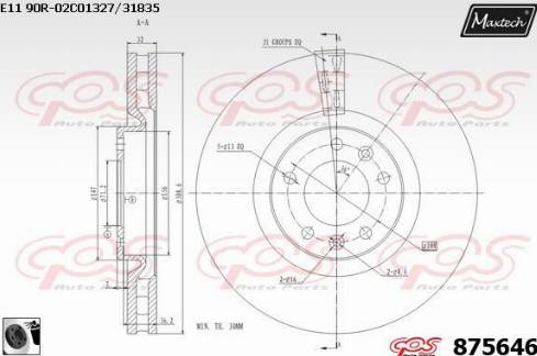 Maxtech 875646.0060 - Disque de frein cwaw.fr