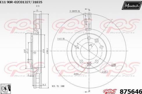 Maxtech 875646.0080 - Disque de frein cwaw.fr