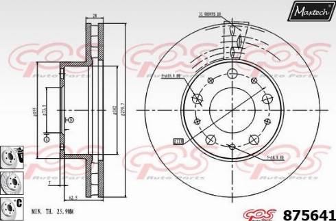 Maxtech 875641.6880 - Disque de frein cwaw.fr