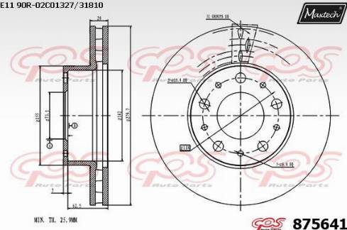 Maxtech 875641.0000 - Disque de frein cwaw.fr