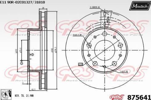 Maxtech 875641.0080 - Disque de frein cwaw.fr