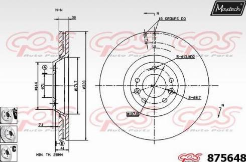 Maxtech 875648.6980 - Disque de frein cwaw.fr