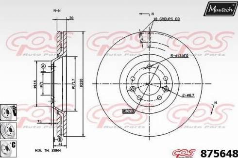 Maxtech 875648.6880 - Disque de frein cwaw.fr