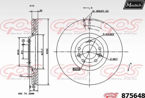 Maxtech 875648.0000 - Disque de frein cwaw.fr