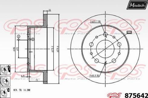 Maxtech 875642.6980 - Disque de frein cwaw.fr