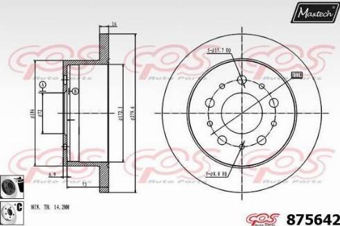 Maxtech 875642.6060 - Disque de frein cwaw.fr