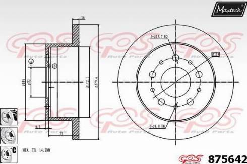 Maxtech 875642.6880 - Disque de frein cwaw.fr