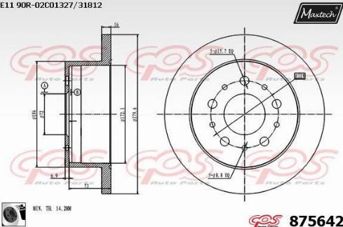 Maxtech 875642.0060 - Disque de frein cwaw.fr