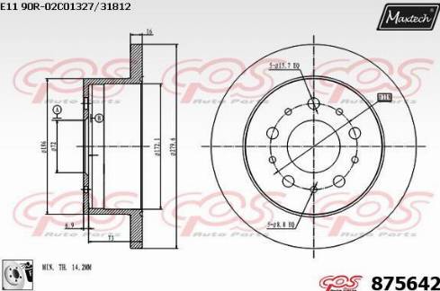 Maxtech 875642.0080 - Disque de frein cwaw.fr