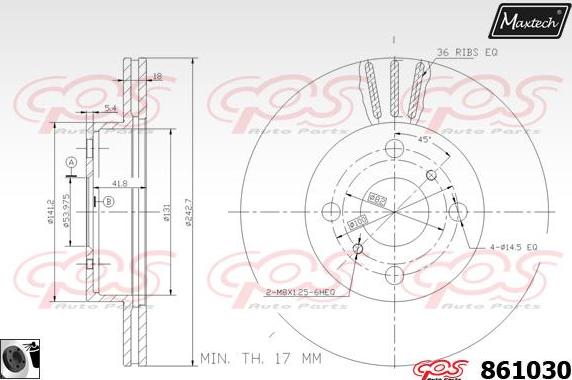 Maxtech 875642 - Disque de frein cwaw.fr