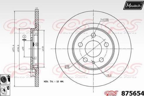 Maxtech 875654.6060 - Disque de frein cwaw.fr