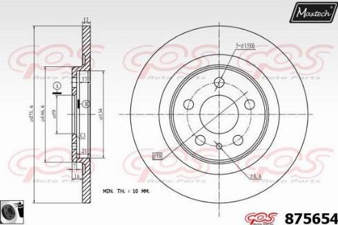 Maxtech 875654.0060 - Disque de frein cwaw.fr