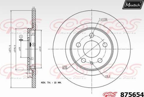 Maxtech 875654.0000 - Disque de frein cwaw.fr