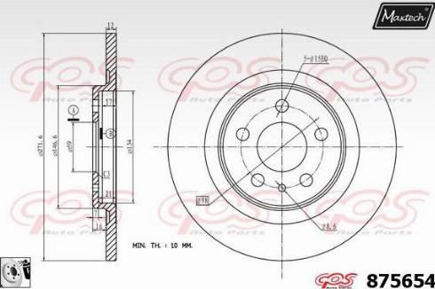 Maxtech 875654.0080 - Disque de frein cwaw.fr