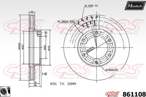 Maxtech 875654 - Disque de frein cwaw.fr