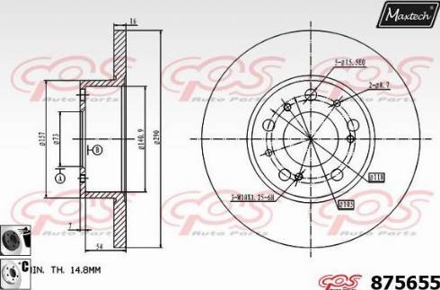 Maxtech 875655.6060 - Disque de frein cwaw.fr