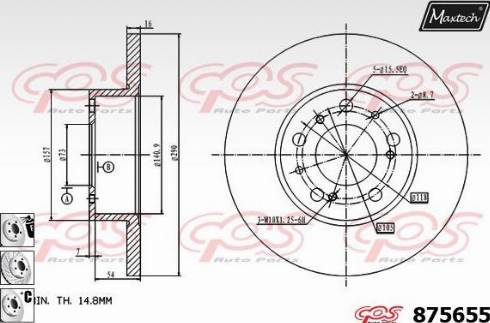 Maxtech 875655.6880 - Disque de frein cwaw.fr