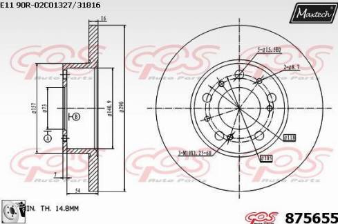 Maxtech 875655.0080 - Disque de frein cwaw.fr