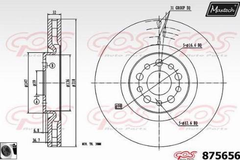 Maxtech 875656.0060 - Disque de frein cwaw.fr