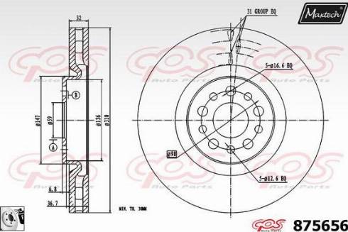 Maxtech 875656.0080 - Disque de frein cwaw.fr