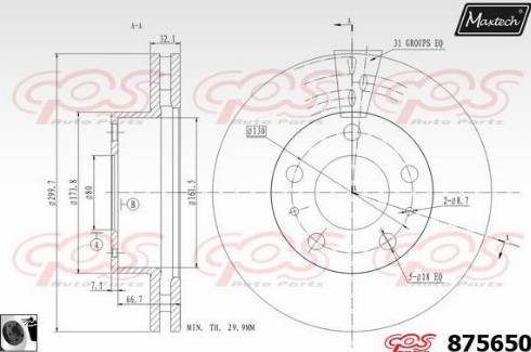 Maxtech 875650.0060 - Disque de frein cwaw.fr