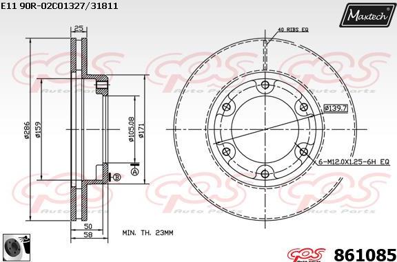 Maxtech 875650 - Disque de frein cwaw.fr