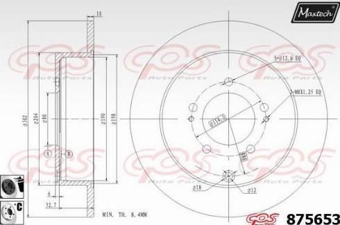 Maxtech 875653.6060 - Disque de frein cwaw.fr